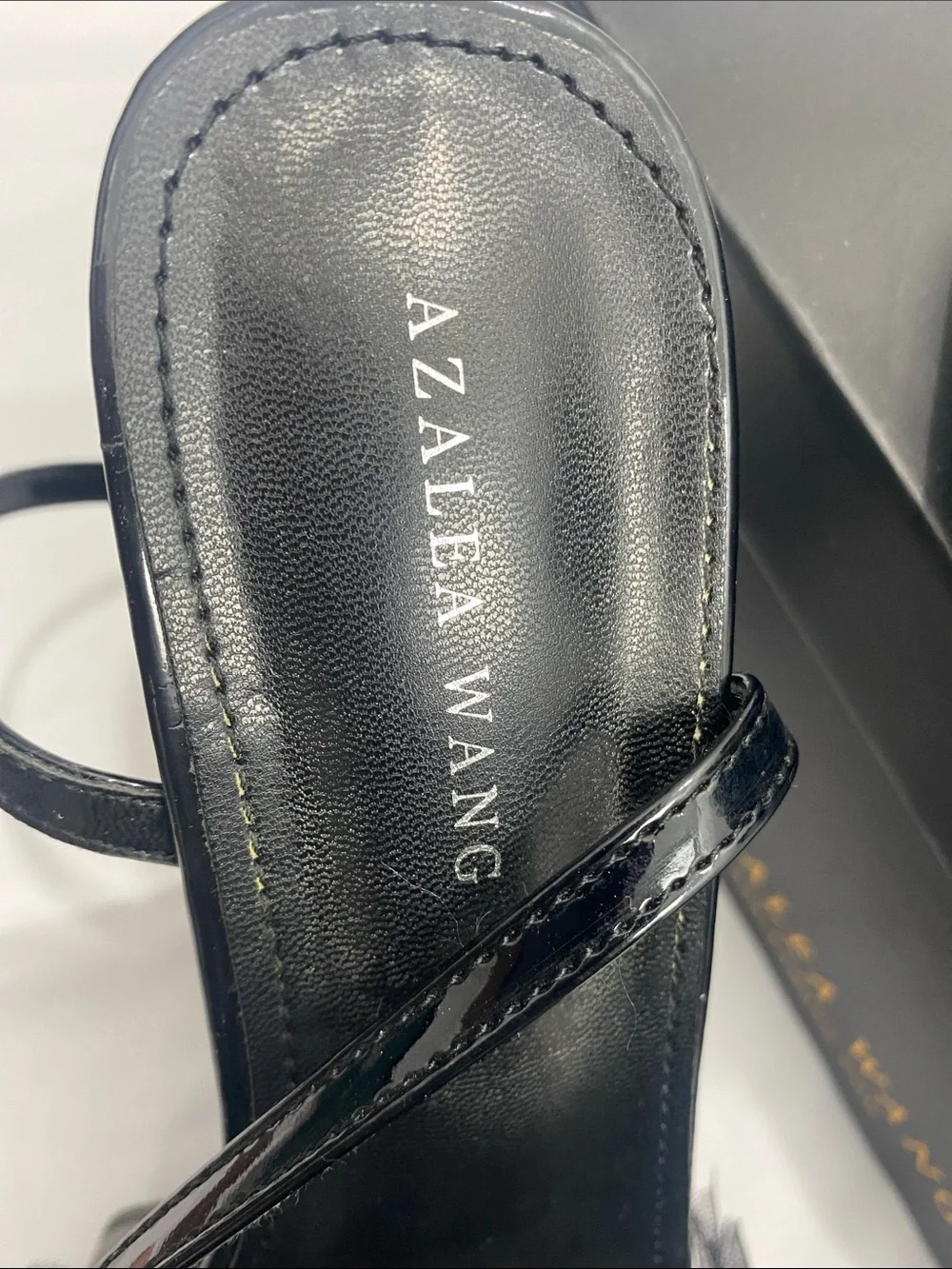 Black Platform Slide Heels with Tulle Pom Accent